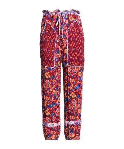 Isabel Marant Étoile Comfortable Multi-color Lightweight Loungewear Pants In Red