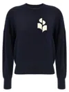 Isabel Marant Étoile Contrast Jacquard Logo Cotton-wool Blend Sweater In Blue