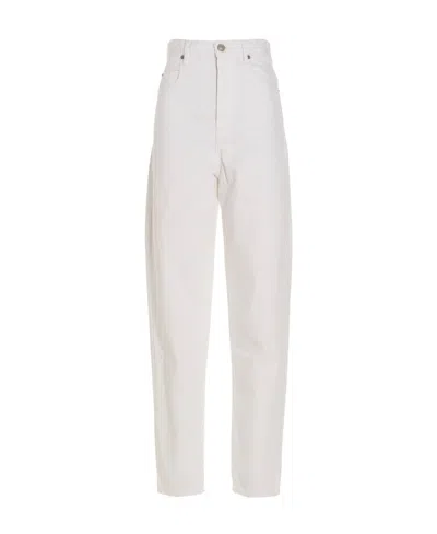 Isabel Marant Étoile Corsy Cotton Jeans In White