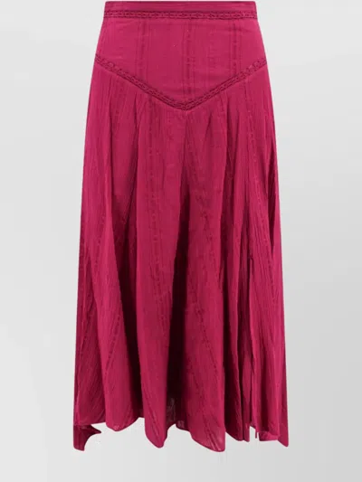 Isabel Marant Étoile Cotton And Viscose Midi Skirt In Pink