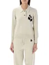 Isabel Marant Étoile Cotton And Wool Nola Polo Pullover In Light Grey