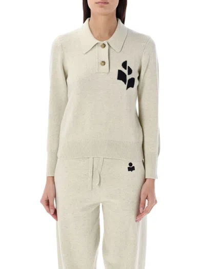 ISABEL MARANT ÉTOILE COTTON AND WOOL NOLA POLO PULLOVER