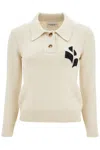 Isabel Marant Étoile Cotton And Wool Nola Polo Pullover In Neutro
