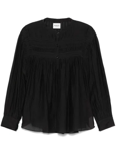 Isabel Marant Étoile Cotton Blend Plalia Blouse In Black