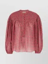 Isabel Marant Étoile Cotton Blouse With Bishop Sleeves And Floral Print