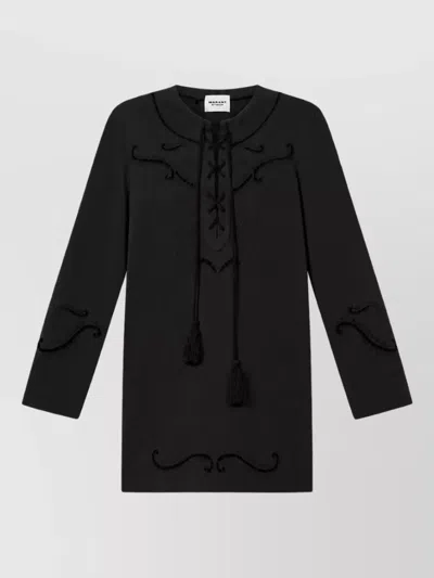 Isabel Marant Étoile Cotton Broderie Anglaise Long-sleeve Tunic In Multi