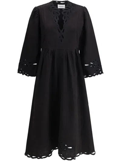 Isabel Marant Étoile Cotton Canvas Dress In Black  
