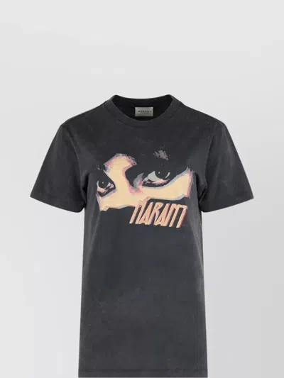 ISABEL MARANT ÉTOILE COTTON CREW-NECK GRAPHIC PRINT T-SHIRT