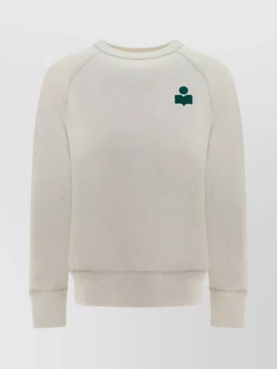 Isabel Marant Étoile Cotton Crew Neck Sweatshirt In White