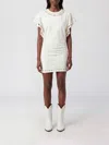 Isabel Marant Étoile Orlane Eyelet Ruffle-sleeve Mini T-shirt Dress In Multi