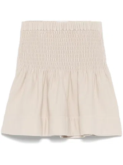 Isabel Marant Étoile Beige Pacifica Miniskirt In Neutrals