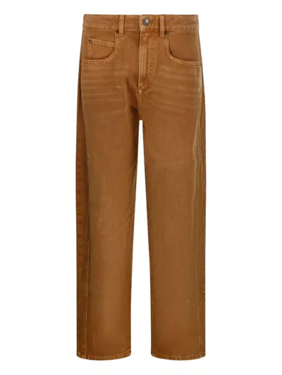 Isabel Marant Étoile Cotton Jeans In Brown