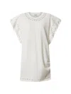 Isabel Marant Étoile Orlane Eyelet Ruffle-sleeve Mini T-shirt Dress In White