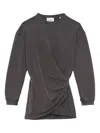 Isabel Marant Étoile Cotton Jersey Minidress In Brown