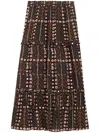 Isabel Marant Étoile Marant Etoile Women Diya Biologic Cotton Skirt With All-over Print In Black  