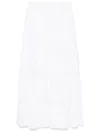 Isabel Marant Étoile White Cotton Voile Dusta Long Skirt In White