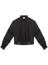 Isabel Marant Étoile Gaia Embroidered Cotton Blouse In Black  