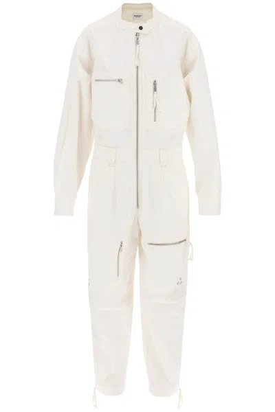 Isabel Marant Étoile Cotton Workwear Jumpsuit In Bianco