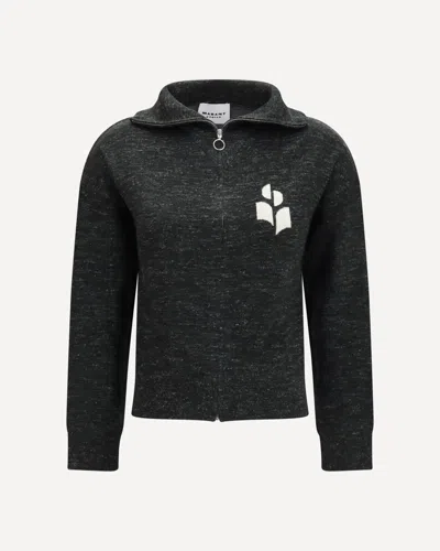 Isabel Marant Étoile Coxy High-neck Sweatshirt In Black