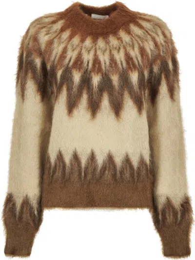 ISABEL MARANT ÉTOILE COZY GEOMETRIC KNIT SWEATER
