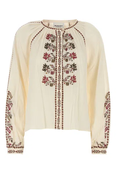 Isabel Marant Étoile Isabel Marant Etoile Cream Cotton Lynne Blouse In Neutral