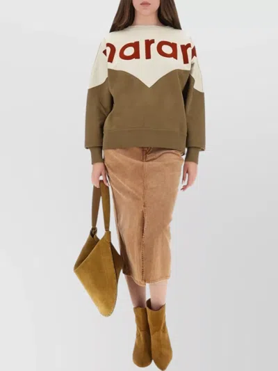 Isabel Marant Étoile Crew Neck Color Block Knitwear In Green