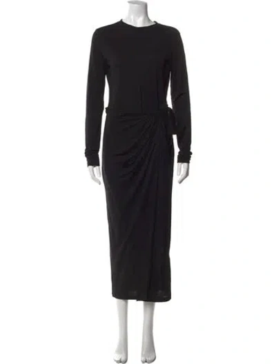 Pre-owned Isabel Marant Étoile Crew Neck Long Dress In Black