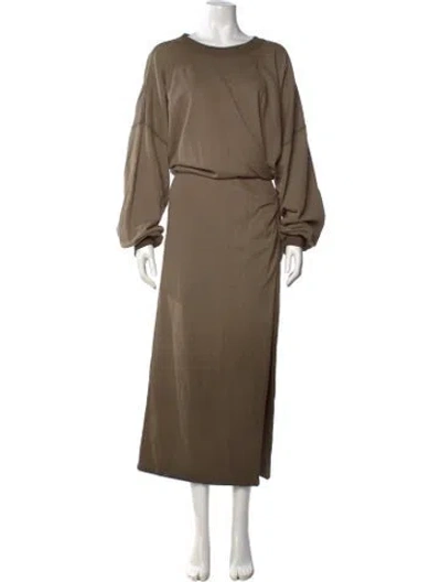 Pre-owned Isabel Marant Étoile Crew Neck Long Dress In Brown