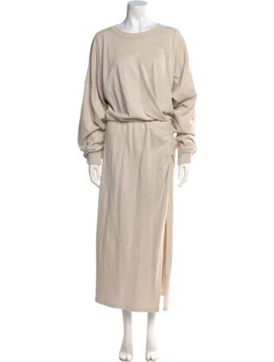 Pre-owned Isabel Marant Étoile Crew Neck Long Dress In Neutral