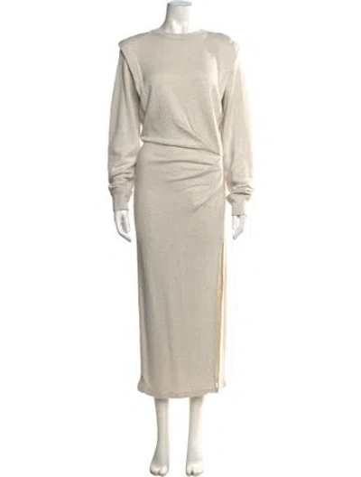 Pre-owned Isabel Marant Étoile Crew Neck Long Dress In Neutral