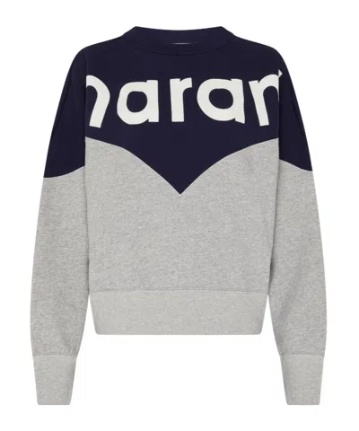 Isabel Marant Étoile Crew Neck Long Sleeve Sweatshirt In Gray