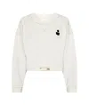 Isabel Marant Étoile Crew Neck Long Sleeve Sweatshirt In Ecru