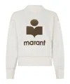 Isabel Marant Étoile Crew Neck Long Sleeve Sweatshirt In White