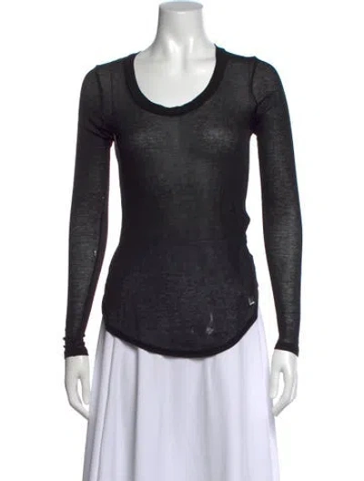 Pre-owned Isabel Marant Étoile Crew Neck Long Sleeve Top In Black