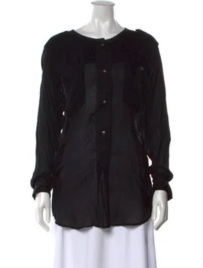 Pre-owned Isabel Marant Étoile Crew Neck Long Sleeve Top In Black
