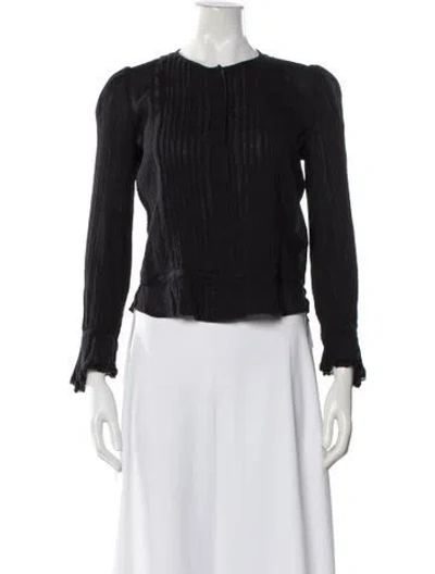 Pre-owned Isabel Marant Étoile Crew Neck Long Sleeve Top In Black