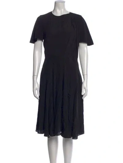 Pre-owned Isabel Marant Étoile Crew Neck Midi Length Dress In Black