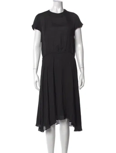 Pre-owned Isabel Marant Étoile Crew Neck Midi Length Dress In Black