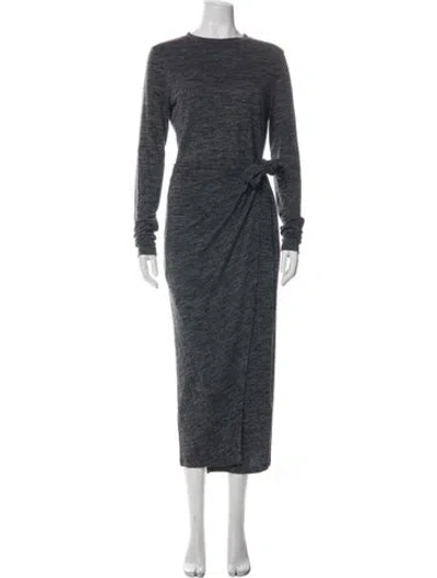 Pre-owned Isabel Marant Étoile Crew Neck Midi Length Dress In Green
