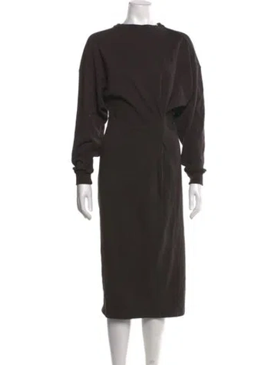 Pre-owned Isabel Marant Étoile Crew Neck Midi Length Dress In Grey