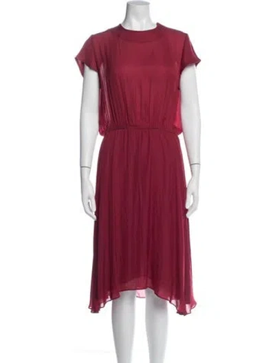 Pre-owned Isabel Marant Étoile Crew Neck Midi Length Dress In Red