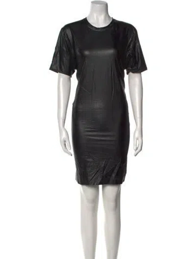 Pre-owned Isabel Marant Étoile Crew Neck Mini Dress In Black