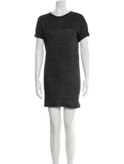 Pre-owned Isabel Marant Étoile Crew Neck Mini Dress In Gray