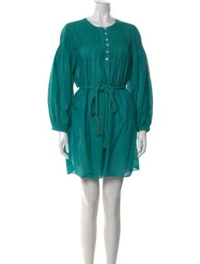 Pre-owned Isabel Marant Étoile Crew Neck Mini Dress In Green