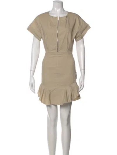 Pre-owned Isabel Marant Étoile Crew Neck Mini Dress In Neutral
