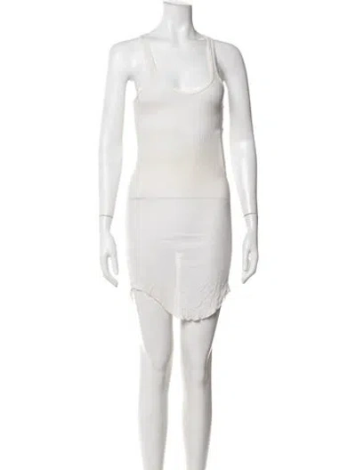Pre-owned Isabel Marant Étoile Crew Neck Mini Dress In White