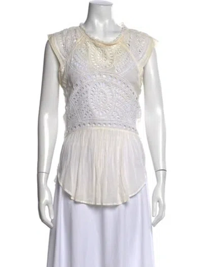 Pre-owned Isabel Marant Étoile Crew Neck Sleeveless Blouse In Neutral