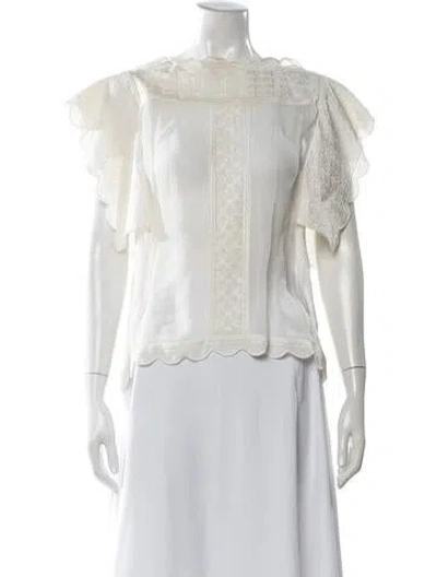 Pre-owned Isabel Marant Étoile Crew Neck Sleeveless Blouse In White
