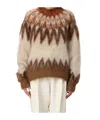 Isabel Marant Étoile Lightweight Textured Knit Sweater With Relaxed Fit In Brown