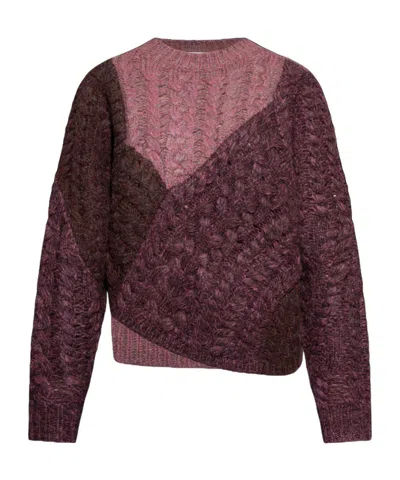ISABEL MARANT ÉTOILE CABLE-KNIT PATCHWORK SWEATER